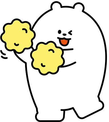 응원하는 잡다 곰돌이